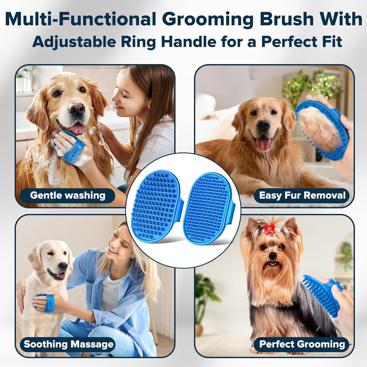 dog shower brush kit